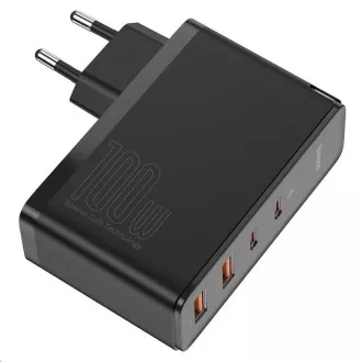 Baseus GaN2 Für Schnellladeadapter 2x Typ-C + 2x USB-A 100W schwarz Baseus GaN2 Für Schnellladeadapter 2x Typ-C + 2x USB-A 100W schwarz