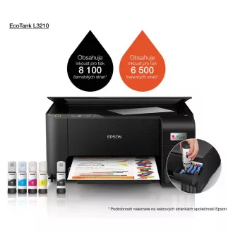 EPSON Tintendrucker EcoTank L3210, 3in1, A4, 1440x5760dpi, 33ppm, USB