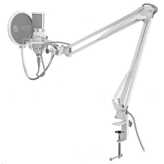 SPC Gear Mikrofon SM950 Onyx Weiß / Kabelgebunden / Streaming / Pop-Filter / Anti-Shake / USB-Halter / Weiß SPC Gear Mikrofon SM950 Onyx Weiß / Kabelgebunden / Streaming / Pop-Filter / Anti-Shake / USB-Halter / Weiß