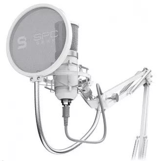 SPC Gear Mikrofon SM950 Onyx Weiß / Kabelgebunden / Streaming / Pop-Filter / Anti-Shake / USB-Halter / Weiß SPC Gear Mikrofon SM950 Onyx Weiß / Kabelgebunden / Streaming / Pop-Filter / Anti-Shake / USB-Halter / Weiß