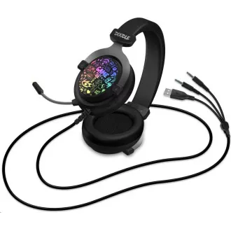CONNECT IT DOODLE RGB-Gaming-Kopfhörer mit Mikrofon, 2xKlinke + USB, schwarz CONNECT IT DOODLE RGB-Gaming-Kopfhörer mit Mikrofon, 2xKlinke + USB, schwarz
