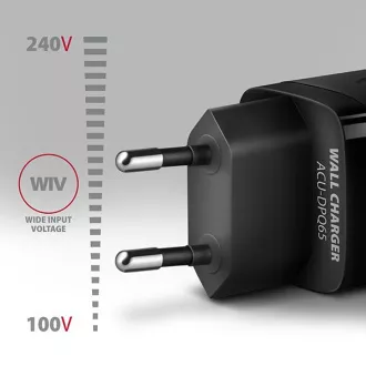 AXAGON ACU-DPQ65, GaN-Netzladegerät 65W, 3x Port (USB-A dual USB-C), PD3.0/QC4 /PPS/Apple, schwarz AXAGON ACU-DPQ65, GaN-Netzladegerät 65W, 3x Port (USB-A dual USB-C), PD3.0/QC4 /PPS/Apple, schwarz
