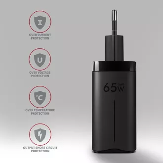 AXAGON ACU-DPQ65, GaN-Netzladegerät 65W, 3x Port (USB-A dual USB-C), PD3.0/QC4 /PPS/Apple, schwarz AXAGON ACU-DPQ65, GaN-Netzladegerät 65W, 3x Port (USB-A dual USB-C), PD3.0/QC4 /PPS/Apple, schwarz