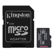 Kingston 16 GB microSDHC Industrie C10 A1 pSLC-Karte + SD-Adapter