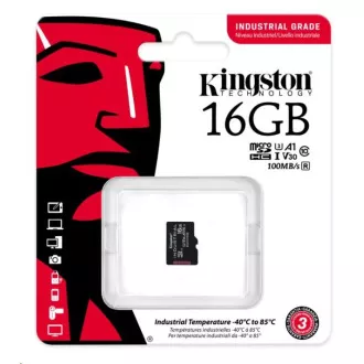 Kingston 16 GB microSDHC Industrial C10 A1 pSLC-Karte Einzelpackung Kingston 16 GB microSDHC Industrial C10 A1 pSLC-Karte Einzelpackung