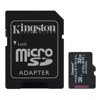 Kingston 32GB microSDHC Industrial C10 A1 pSLC-Karte + SD-Adapter Kingston 32GB microSDHC Industrial C10 A1 pSLC-Karte + SD-Adapter