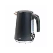 ORAVA Delux-1 Wasserkocher, 2200 W, 1,7 l, Temperaturregelung, Abschaltautomatik, Edelstahl schwarz
