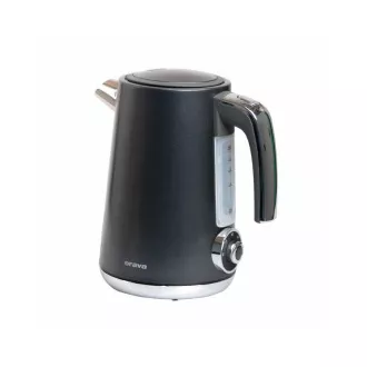 ORAVA Delux-1 Wasserkocher, 2200 W, 1,7 l, Temperaturregelung, Abschaltautomatik, Edelstahl schwarz ORAVA Delux-1 Wasserkocher, 2200 W, 1,7 l, Temperaturregelung, Abschaltautomatik, Edelstahl schwarz