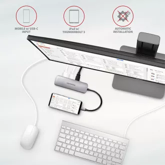 AXAGON HMC-5, USB 3.2 Gen 1 Hub, Anschlüsse 2x USB-A, HDMI, SD/microSD Slot, PD 100W, Kabel USB-C 20cm AXAGON HMC-5, USB 3.2 Gen 1 Hub, Anschlüsse 2x USB-A, HDMI, SD/microSD Slot, PD 100W, Kabel USB-C 20cm