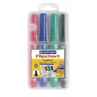 Marker Centropen 8550/4 für Flipchart 4 Farben zylindrische Spitze 2,5 mm Marker Centropen 8550/4 für Flipchart 4 Farben zylindrische Spitze 2,5 mm