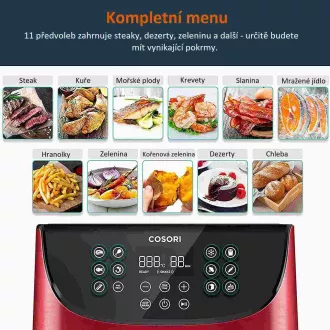 Cosori CP158-AF PREMIUM - 5,5L Heißluftfritteuse 5x Spieße und Grill. Rost, rot Cosori CP158-AF PREMIUM - 5,5L Heißluftfritteuse 5x Spieße und Grill. Rost, rot