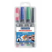 Marker Centropen 8566/4 permanent 4 Farben zylindrische Spitze 2,5mm