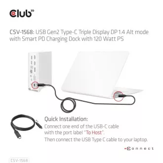 Club3D Dockingstation USB-C 12v1, 1xDP, 2xHDMI, 1xVGA, 2xUSB-C, 4xUSB, 1xRJ45, 1x3.5mm, grau