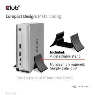 Club3D Dockingstation USB-C 12v1, 1xDP, 2xHDMI, 1xVGA, 2xUSB-C, 4xUSB, 1xRJ45, 1x3.5mm, grau