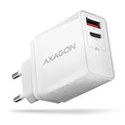 AXAGON ACU-PQ22W, PD & QC Netzladegerät 22W, 2x Port (USB-A + USB-C), PD3.0 / QC3.0 / AFC / FCP / Apple, weiß