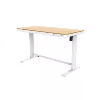 Delso WORKSTATION Elektrisch höhenverstellbarer Tisch eiche / weiß