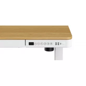 Delso WORKSTATION Elektrisch höhenverstellbarer Tisch eiche / weiß