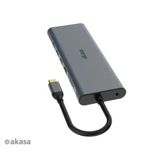 AKASA Dockingstation USB-C 14in1, USB-C (Strom + Daten), USB 2.0, 2xHDMI, VGA, RJ45, USB 3.2, Kartenleser, 3,5mm Klinke AKASA Dockingstation USB-C 14in1, USB-C (Strom + Daten), USB 2.0, 2xHDMI, VGA, RJ45, USB 3.2, Kartenleser, 3,5mm Klinke