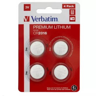 VERBATIM Lithium Batterie CR2016 3V 4er Pack