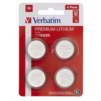 VERBATIM Lithium Batterie CR2430 3V 4er Pack