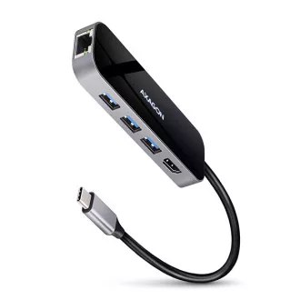 AXAGON HMC-6GL, USB 3.2 Gen 1 Hub, Anschlüsse 3x USB-A, HDMI, RJ-45 GLAN, PD 60W, Kabel USB-C 20cm AXAGON HMC-6GL, USB 3.2 Gen 1 Hub, Anschlüsse 3x USB-A, HDMI, RJ-45 GLAN, PD 60W, Kabel USB-C 20cm