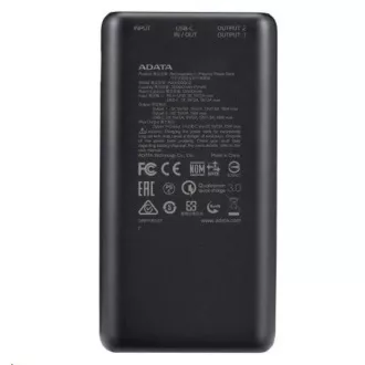 ADATA PowerBank P20000QCD - externer Akku für Handy / Tablet 20000mAh, 2, 1A, schwarz ADATA PowerBank P20000QCD - externer Akku für Handy / Tablet 20000mAh, 2, 1A, schwarz