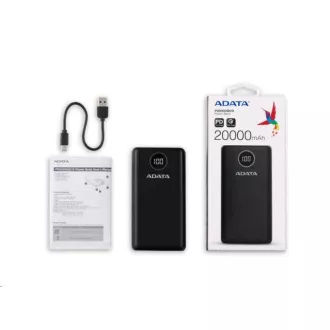 ADATA PowerBank P20000QCD - externer Akku für Handy / Tablet 20000mAh, 2, 1A, schwarz ADATA PowerBank P20000QCD - externer Akku für Handy / Tablet 20000mAh, 2, 1A, schwarz