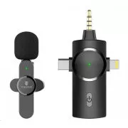 Viking Funkmikrofon mit M360 Clip, USB-C / Lightning / 3,5 mm Klinkenanschluss
