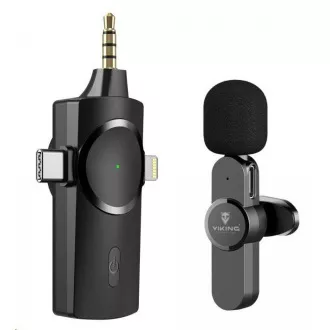 Viking Funkmikrofon mit M360 Clip, USB-C / Lightning / 3,5 mm Klinkenanschluss Viking Funkmikrofon mit M360 Clip, USB-C / Lightning / 3,5 mm Klinkenanschluss