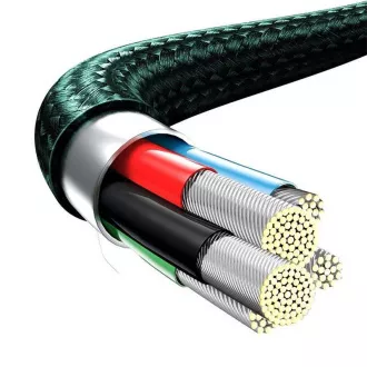 Baseus Rapid Series Lade-/Datenkabel 3in1 Typ-C/ (Micro USB   Lightning PD 20W   USB-C) 1.5m grün