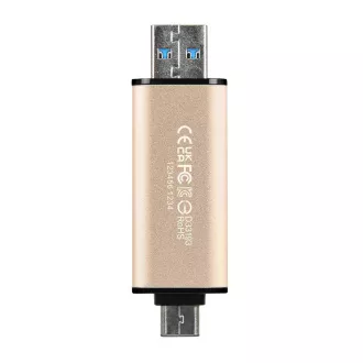 TRANSCEND Flash Disk 128GB JetFlash®930C, TLC, USB 3.2 / USB Typ C (R: 420 / B: 400 MB / s) schwarz