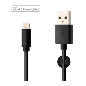 FIXED Daten- und Ladekabel, USB-A -> Lightning (MFI), 20 W, Länge 1 m, schwarz