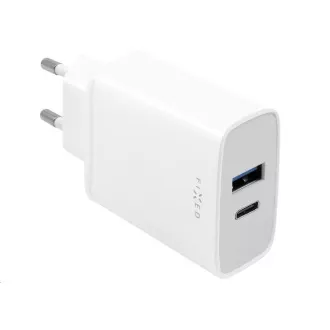 FIXED-Netzladegerät, USB-C   USB-A Anschluss, PD-Unterstützung, 30 W, weiß