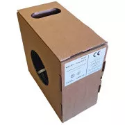 FTP-Kabel LEXI-Net Cat5E, Draht, doppelt Outdoor PE PVC, schwarz, 100m, Box