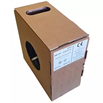 FTP-Kabel LEXI-Net Cat5E, Draht, doppelt Outdoor PE PVC, schwarz, 100m, Box