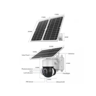 Viking Solar-HD-Außenkamera HDs02 4G, weiß Viking Solar-HD-Außenkamera HDs02 4G, weiß