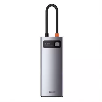 Baseus Metal Gleam Series 5in1 HUB Typ-C (USB-C PD 100W, 3* USB 3.0, HDMI) grau Baseus Metal Gleam Series 5in1 HUB Typ-C (USB-C PD 100W, 3* USB 3.0, HDMI) grau