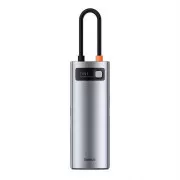 Baseus Metal Gleam Series 7in1 HUB Typ-C (USB-C PD 100W, USB-C, 2* USB 3.0, HDMI, SD TF Anschluss) grau