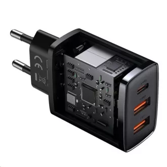Baseus Compact Schnellladeadapter 2x USB-A, 1x Typ-C 30W schwarz Baseus Compact Schnellladeadapter 2x USB-A, 1x Typ-C 30W schwarz