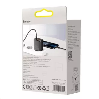 Baseus Compact Schnellladeadapter 2x USB-A, 1x Typ-C 30W schwarz Baseus Compact Schnellladeadapter 2x USB-A, 1x Typ-C 30W schwarz