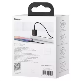 Baseus Super Si Schnellladeadapter IC 30W schwarz Baseus Super Si Schnellladeadapter IC 30W schwarz