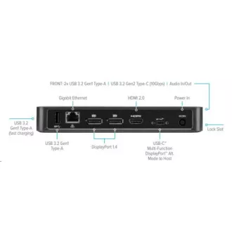 Targus® USB-C Multi-Funktions DisplayPort Alt. Mode Triple Video Docking Station mit 85W Leistung