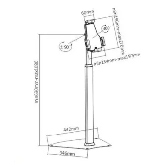 Tablet-Ständer abschließbar Fiber Mounts TAGATA2