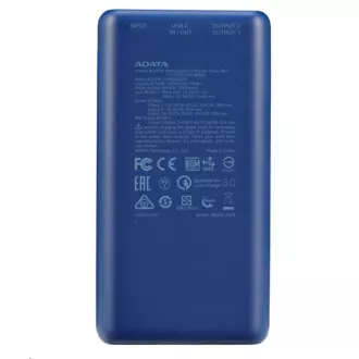 ADATA PowerBank P20000QCD - externe Batterie für Handy/Tablet 20000mAh, 2, 1A, blau (74Wh) ADATA PowerBank P20000QCD - externe Batterie für Handy/Tablet 20000mAh, 2, 1A, blau (74Wh)
