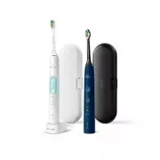 Elektrische Zahnbürste Philips Sonicare HX6851/34, Schallzahnbürste, 3 Betriebsarten, Timer, weiß und marineblau