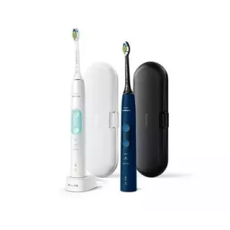 Elektrische Zahnbürste Philips Sonicare HX6851/34, Schallzahnbürste, 3 Betriebsarten, Timer, weiß und marineblau