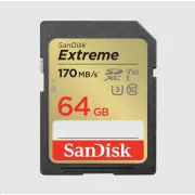 SanDisk SDXC-Karte 64GB Extreme (170 MB/s Klasse 10, UHS-I U3 V30)