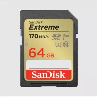 SanDisk SDXC-Karte 64GB Extreme (170 MB/s Klasse 10, UHS-I U3 V30) SanDisk SDXC-Karte 64GB Extreme (170 MB/s Klasse 10, UHS-I U3 V30)