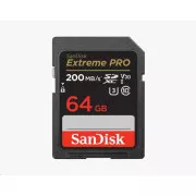 SanDisk SDXC-Karte 64GB Extreme PRO (200 MB/s Klasse 10, UHS-I U3 V30)
