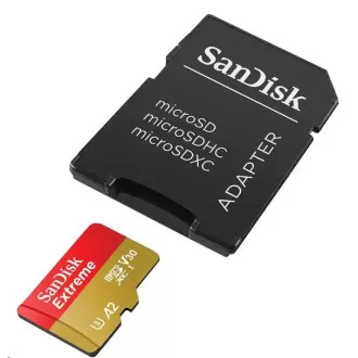 SanDisk micro SDXC Karte 256GB Extreme (190 MB/s Klasse 10, UHS-I U3 V30)   Adapter